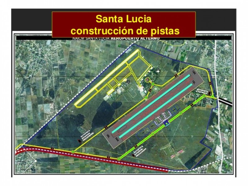Primer diseño del Aeropuerto de Santa Lucía
